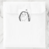 De tekening van uw kind - Moederdag cadeau Vierkante Sticker (Tas)