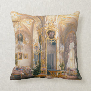 De tekenkamer in Rococo II-stijl, met cupids Kussen