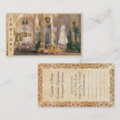 De tekenkamer in Rococo II-stijl, met cupids Visitekaartje (Voorkant / Achterkant)