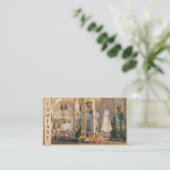 De tekenkamer in Rococo II-stijl, met cupids Visitekaartje (Staand voorkant)