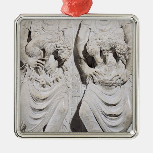 De tekens van Leo en Aries Metalen Ornament (Voorkant)