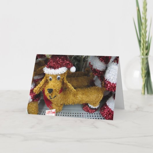 De Tekkel van Kerstmis Feestdagen Kaart (Voorkant)