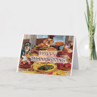 De Tekkels van de Thanksgiving Feestdagen Kaart