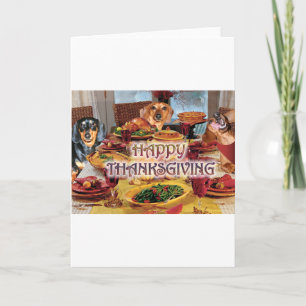 De Tekkels van de Thanksgiving Feestdagen Kaart