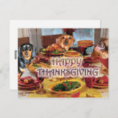 De Tekkels van de Thanksgiving Feestdagenkaart (Voorkant / Achterkant)