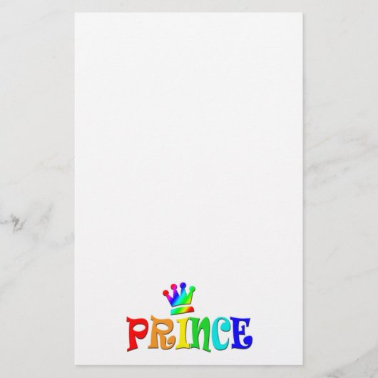 De Tekst, de Prins en de Kroon van de Regenboog Briefpapier (Voorkant)
