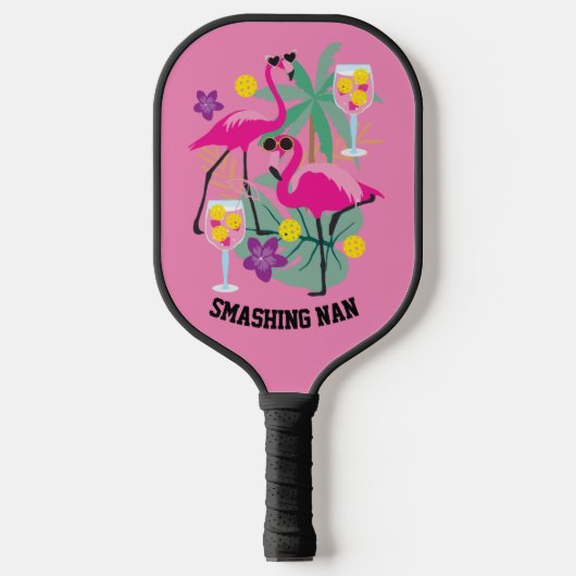 🦩 🦩 de tekst Flamingo Dinking van de Douane, 2si Pickleball Paddle (Voorkant)
