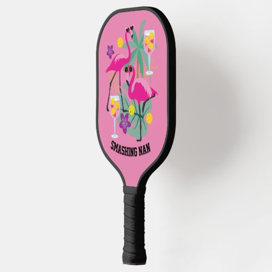 🦩 🦩 de tekst Flamingo Dinking van de Douane, 2si Pickleball Paddle (Links)