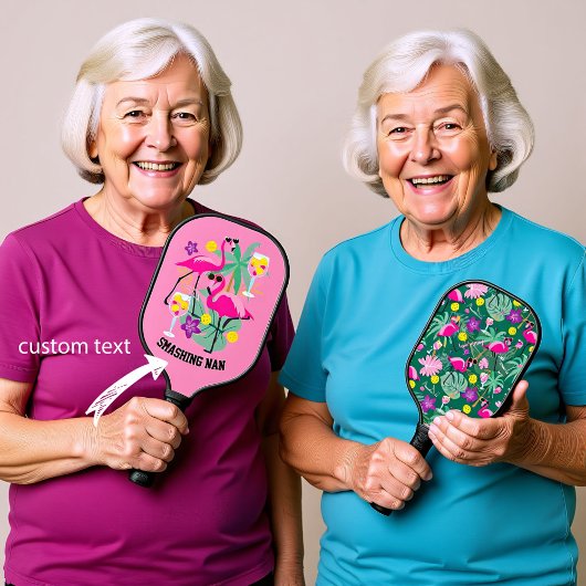 🦩 🦩 de tekst Flamingo Dinking van de Douane, 2si Pickleball Paddle