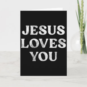 De tekst Jezus houdt van jou op een Kaart