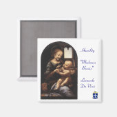 De tekst "Madonna Benois" - SQ Magnet - Diocese (Voorkant / Achterkant)
