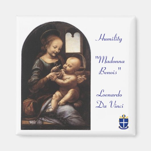 De tekst "Madonna Benois" - SQ Magnet - Diocese (Voorkant)