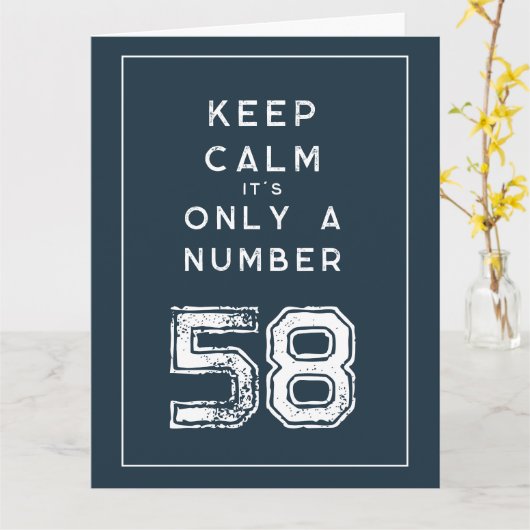 De tekst van de 58e Birthday-kaart blijft kalm Kaart (Gele Bloem)