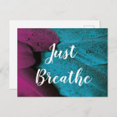 De Tekst van de douane ademt enkel Donkere Roze & Briefkaart (Voorkant / Achterkant)