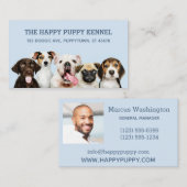 De tekst van de douane en de foto HAPPY Visitekaar Visitekaartje (Voorkant / Achterkant)