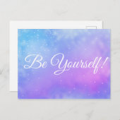 De tekst van de douane is uw zelf Paarse/blauwe re Briefkaart (Voorkant / Achterkant)