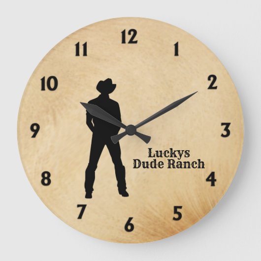 De Tekst van de Douane van de cowboy Grote Klok (Voorkant)
