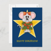 De Tekst van de Douane van de Muis van Kerstmis Feestdagenkaart (Voorkant / Achterkant)