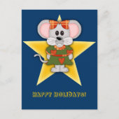 De Tekst van de Douane van de Muis van Kerstmis Feestdagenkaart (Voorkant)