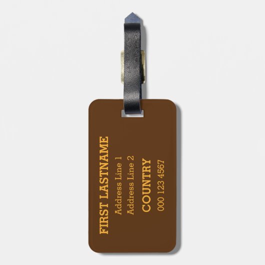 De tekst van de douane Zonneset dicht bij het baga Bagagelabel (Achterkant verticaal)