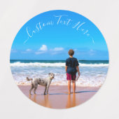 De tekst van de Foto van de douane etiketteert Uw  Labels (Design 1)