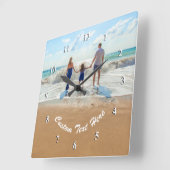 De tekst van de Foto van de douane sluit Uw Favori Vierkante Klok (Hoek)