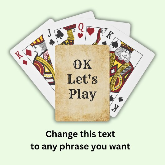 De Tekst van de verandering - O.K. laten de Spel   Pokerkaarten