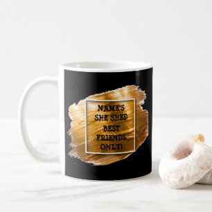 De tekst van de verandering voegt Naam toe zij de Koffiemok