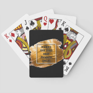 De tekst van de verandering voegt Naam toe zij de  Pokerkaarten