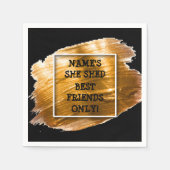 De tekst van de verandering voegt Naam toe zij de  Servet (Voorkant)