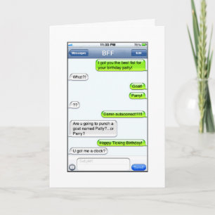 De Tekst van de verjaardag - Humor Kaart