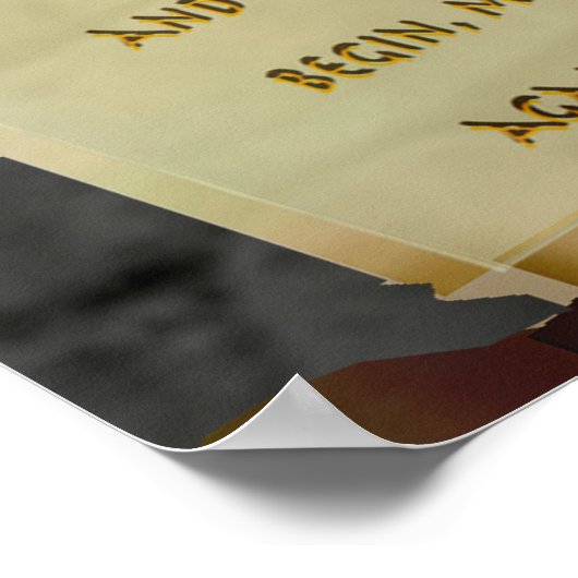 De tekst van het afbeelding Iliad scroll Poster (Hoek)