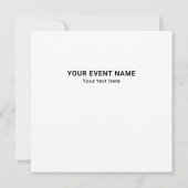 De tekst van het bedrijf moderne uitnodigingen (Achterkant)