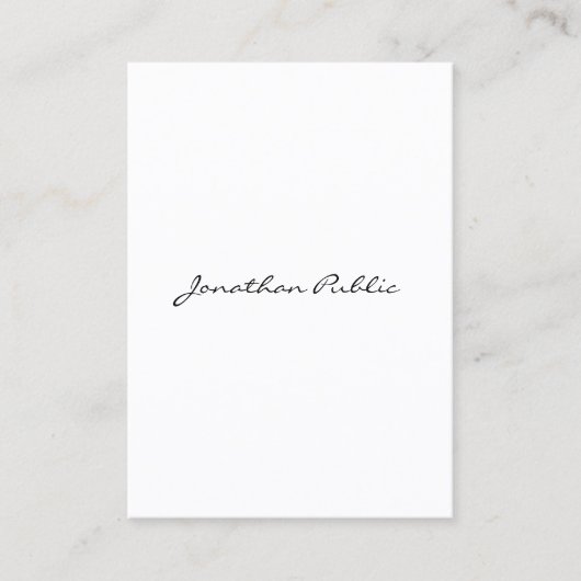 De Tekst van het Manuscript van de calligrafie Ele Visitekaartje (Voorkant)