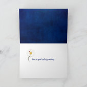 de tekst van het touwtje op blauw vereenvoudigen kaart (Binnen)