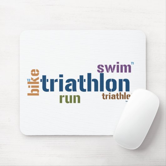 De Tekst van Triathlon Muismat (Met muis)