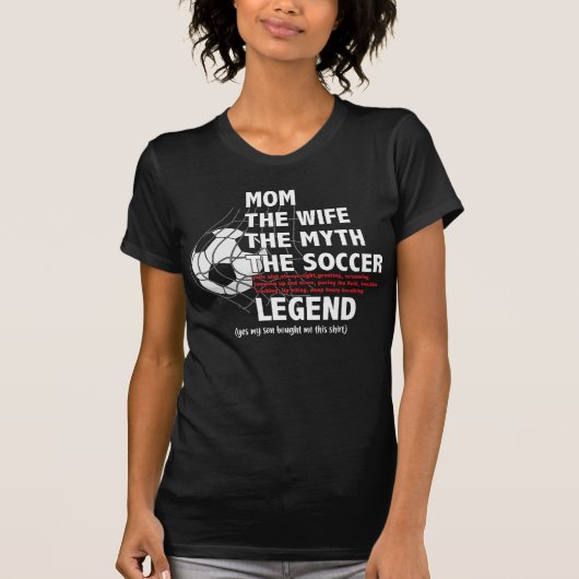 de tekstzoon van de legende van het mam voetbal t-shirt (Voorkant)