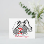 De telefoon is op Knit Thunder_Cove Briefkaart (Staand voorkant)