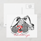 De telefoon is op Knit Thunder_Cove Briefkaart (Voorkant / Achterkant)