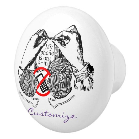 De telefoon is op Knit Thunder_Cove Keramische Knop (Rechts)