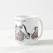 De telefoon is op Knit Thunder_Cove Koffiemok (Voorkant rechts)