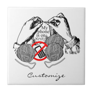 De telefoon is op Knit Thunder_Cove Tegeltje