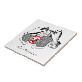 De telefoon is op Knit Thunder_Cove Tegeltje (Zijkant)