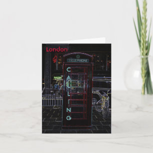 De Telefooncel Notecard van Londen Kaart