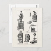 De  Telefoons van de Illustrator van de Telefoon R Briefkaart (Voorkant / Achterkant)