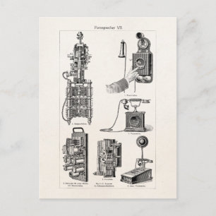 De  Telefoons van de Illustrator van de Telefoon R Briefkaart