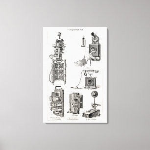 De Telefoons van de Illustrator van de Telefoon R Canvas Afdruk