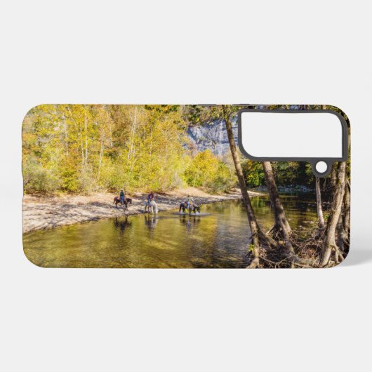 De telefoonzaak Samsung over de bufferrivier passe Galaxy Hoesje (Achterkant horizontaal)