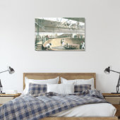 De telegraafkabel in de tanks van de twee canvas afdruk (Insitu (Slaapkamer))