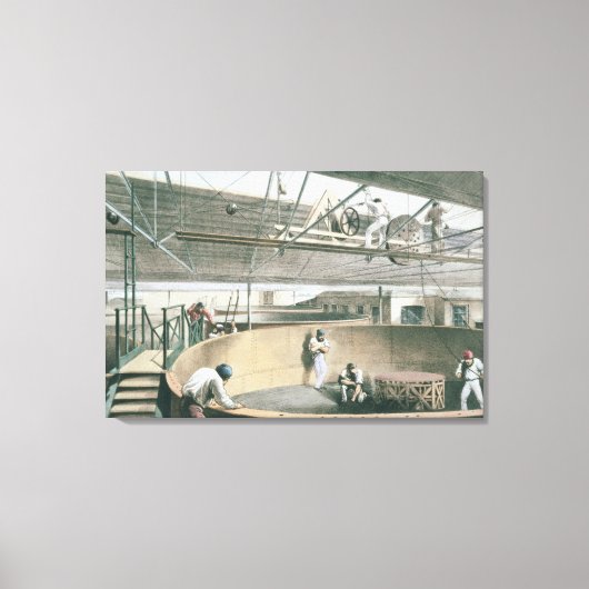 De telegraafkabel in de tanks van de twee canvas afdruk (Voorkant)